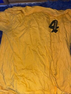 Yellow Short Sleeve Tee with Small Black Logo